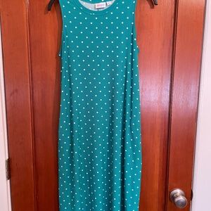 LuLaRoe Sleeveless Charlotte Dress Green SizeM